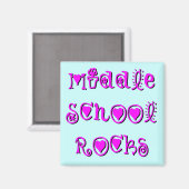 Aimant Rocks du collège - Fleurs du coeur (Recto/Verso)