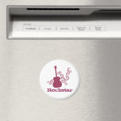 Aimant Rockstar Guitar Magnet, Fuchsia (In Situ (Lave-vaisselle))