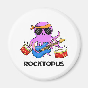Aimant Rocktopus Funny Rock Band Pun de pieuvre