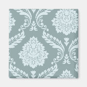 Aimant Rococo Damask Art I Duck Egg Blue+Teal (Devant)