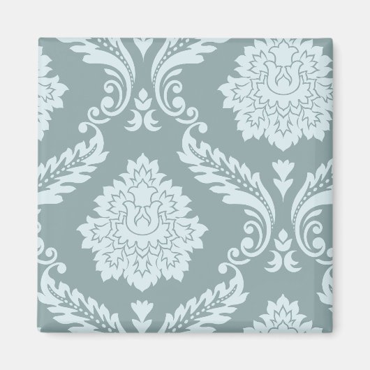 Aimant Rococo Damask Art I Duck Egg Blue+Teal (Devant)