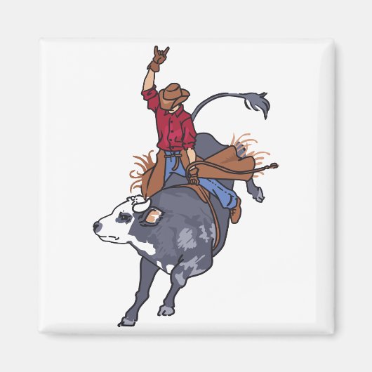 Aimant Rodeo Bull Rider (Devant)
