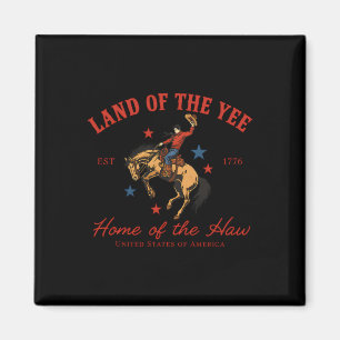 Aimant Rodéo de Cowboy de Campagne Patriotique Usa Terre