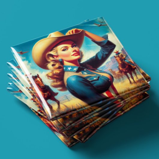 Aimant Rodeo Pin-up Vintage