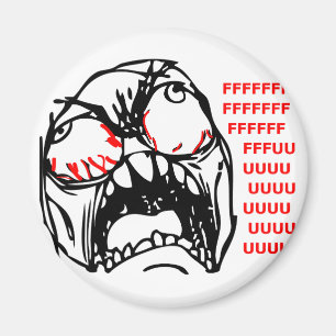 Aimant rofl superbe de meme de visage de rage