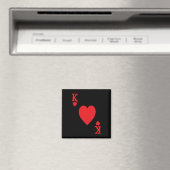 Aimant Roi des cœurs Saint Valentin amant Quinte flush J (In Situ (Lave-vaisselle))