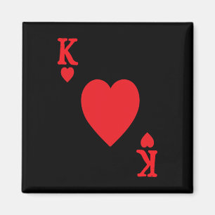Aimant Roi des cœurs Saint Valentin amant Quinte flush J