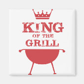 Aimant Roi Du Grill, Rouge (Devant)