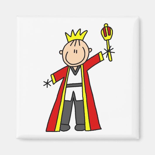 Aimant Roi Stick Figure (Devant)