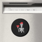 Aimant Roll Skeleton Mains Coeur Valentines Jour Crâne (In Situ (Lave-vaisselle))