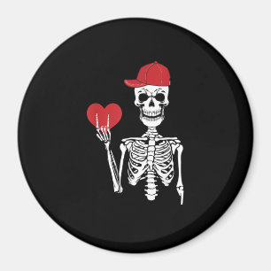 Aimant Roll Skeleton Mains Coeur Valentines Jour Crâne