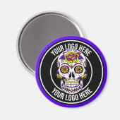 Aimant Roller Derby Logo Purple Black (Recto/Verso)
