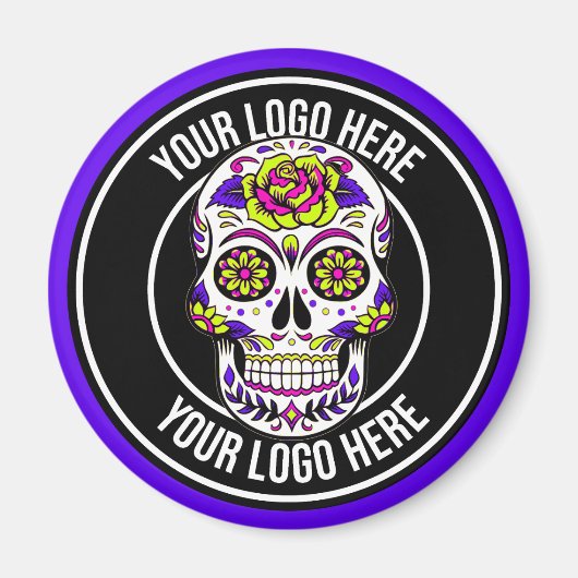 Aimant Roller Derby Logo Purple Black (Devant)