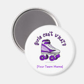Aimant Roller Derby Patinage - Violet (Recto/Verso)