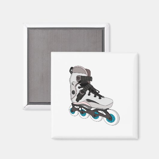 Aimant Rollerblades Rollerskates Inline Patins Art (Recto/Verso)