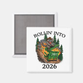 Aimant Rollin’ Into 2026 Dumpster Fire New Year Party Fun (Recto/Verso)