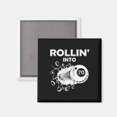 Aimant Rollin Into 70 Billiards 70e Anniversaire Flaming (Recto/Verso)