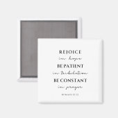 Aimant Romains 12:12 verset biblique (Recto/Verso)