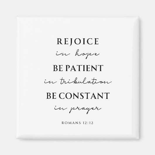 Aimant Romains 12:12 verset biblique (Devant)