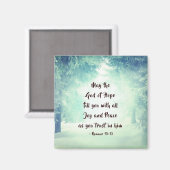 Aimant Romains 15:13 Le Dieu de l'Espoir (Recto/Verso)