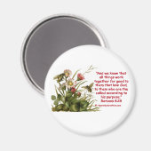 Aimant Romains 8:28 Bee Motif (Recto/Verso)