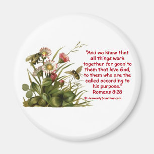 Aimant Romains 8:28 Bee Motif