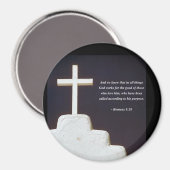 Aimant ROMAINS 8:28 Verse de la Bible (Recto/Verso)