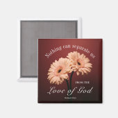 Aimant Romains 8 39 Amour de Dieu Bible Verse Rose Brown (Recto/Verso)