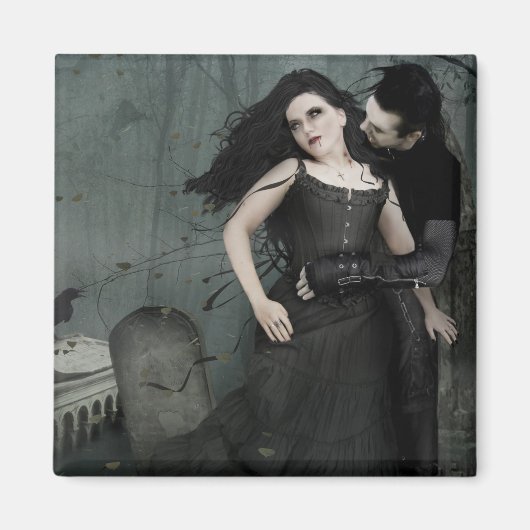 Aimant Romance du coeur noir (Devant)