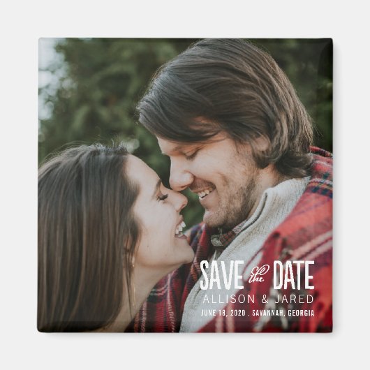Aimant Romance Enregistrer la date (Devant)