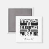 Aimant Romans 12_2 Ne Pas Être Conformé À Ce Monde Tee Sh (Recto/Verso)