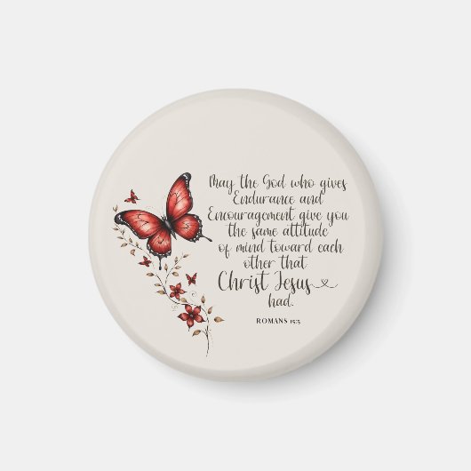 Aimant Romans 15:5 Bible Verse Image (Devant)