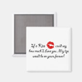 Aimant Romantic Love Kiss Citation Kissing Romance citati (Recto/Verso)