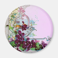 ROMANTICA Tourbillons Floraux aux Pensées Lilas Po