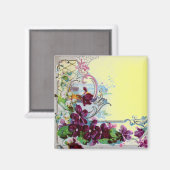 Aimant ROMANTICA Tourbillons Floraux Pensees Violettes Ja (Recto/Verso)