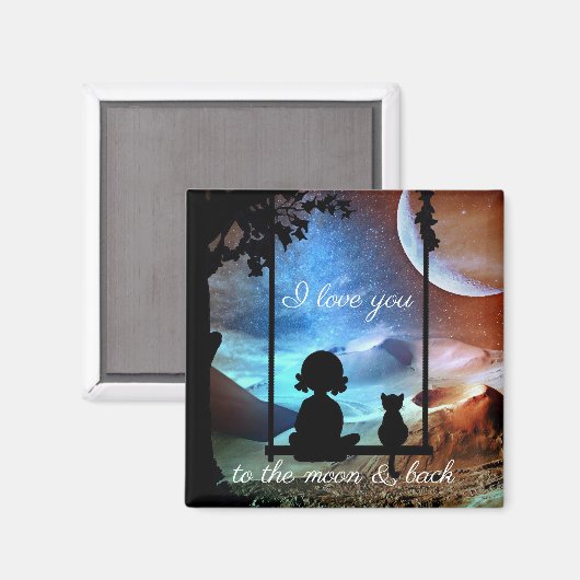 Aimant Romantique Kitty Moonlight Lonet (Recto/Verso)