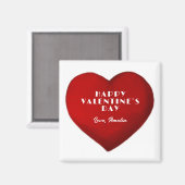 Aimant Romantique Red Heart Name Joyeux Saint Valentin`s  (Recto/Verso)