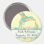 Aimant Romantique rustique Colibri Kiss Amour OiseauMaria (Recto/Verso)