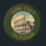 Aimant Rome Italie Colisée Voyage Art Vintage<br><div class="desc">Design vectoriel du Colisée de Rome. Rome est située dans la partie centrale-ouest de la péninsule italienne,  dans le Latium,  le long des rives du Tibre.</div>