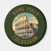 Rome Italie Colisée Voyage Art Vintage