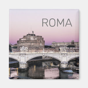 Aimant Rome Italy Castel Sant'Angelo Bridge Sunset