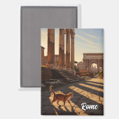 Aimant Rome Place d'Espagne Italie Voyage (Recto/Verso)
