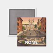 Aimant Rome Place d'Espagne Italie Voyage (Recto/Verso)