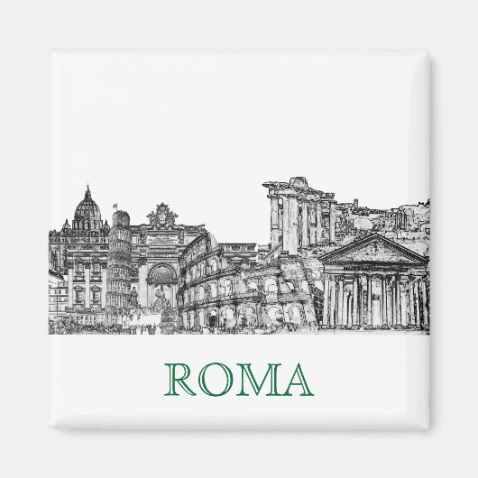 Aimant Rome, Rome... des cadeaux souvenirs de voyage (Devant)