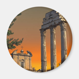 Aimant Rome - ruines de temple dans le forum Romanum