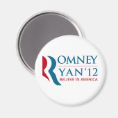 Aimant Romney / Ryan 2012 pour le président et vice-prési (Recto/Verso)