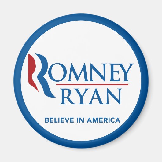 Aimant Romney Ryan Croit En L'Amérique À La Frontière Ble (Devant)