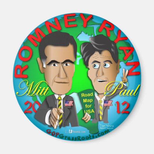 Aimant Romney Ryan USA (Devant)