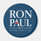 Aimant Ron Paul 2012 (bleu) (Devant)