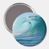 Aimant rond à grande vague de l'océan Pacifique (Recto/Verso)